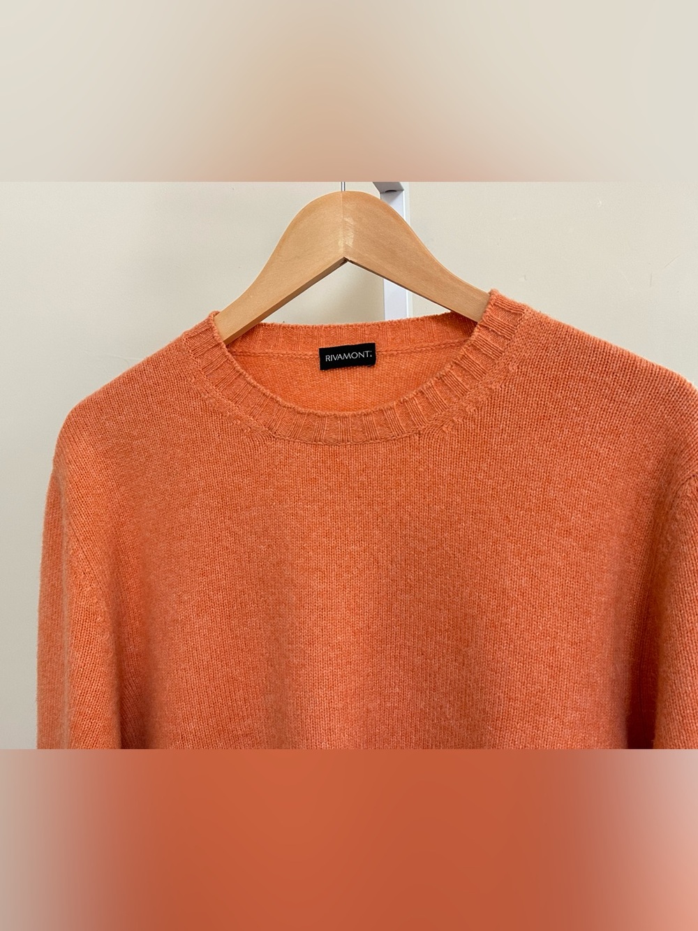 Rivamonti Made in Italy Orange Wool Alpaca Mohair Sweater Quiet Luxury - Picture 5 of 8